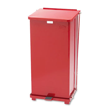 Rubbermaid® Commercial Defenders Biohazard Step Can, Square, Steel, 13 Gal, Red freeshipping - TVN Wholesale